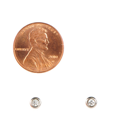 Tiffany Sterling Silver Diamond .30ctw Elsa Peretti Diamonds By The Yard Earrings 2 of 6