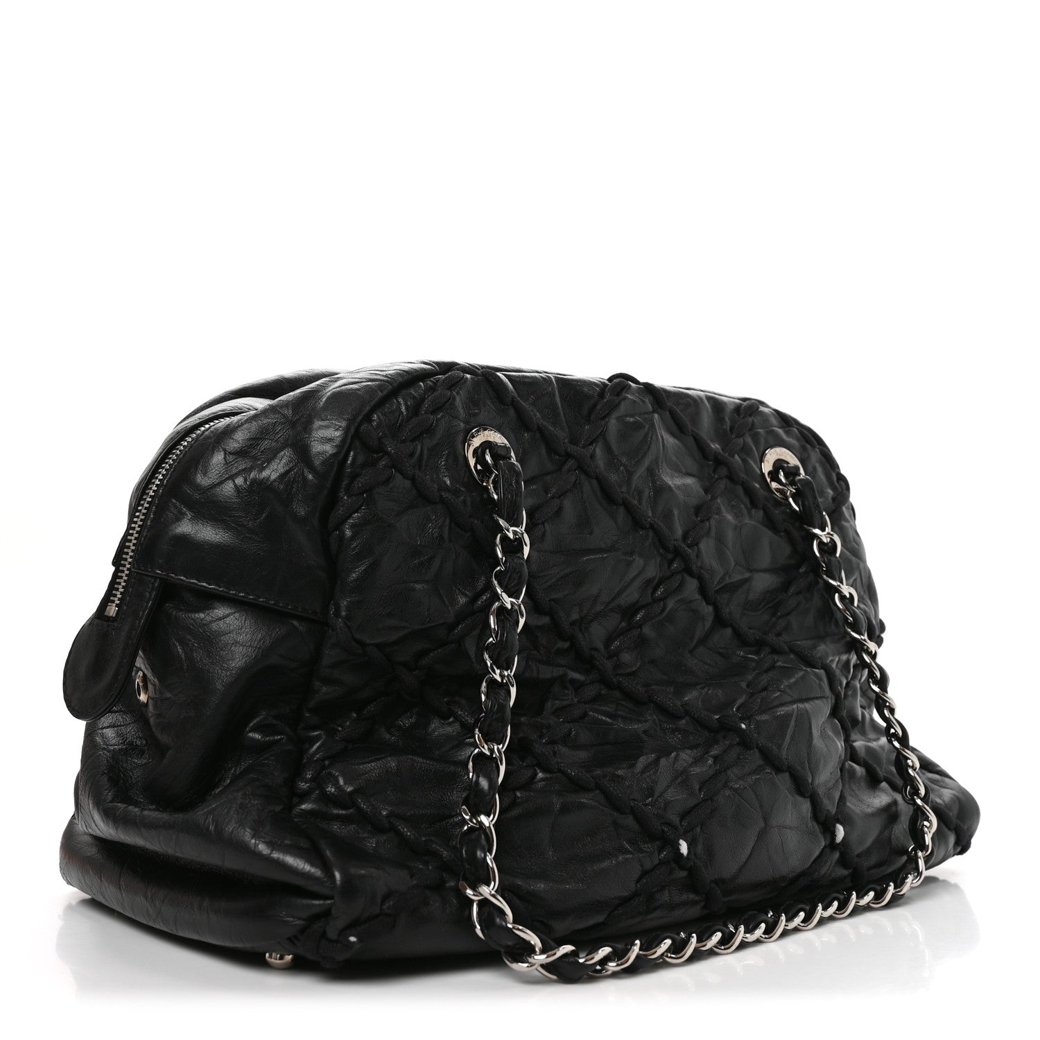Chanel Calfskin Ultra Stitch Bowler Black 3 of 10
