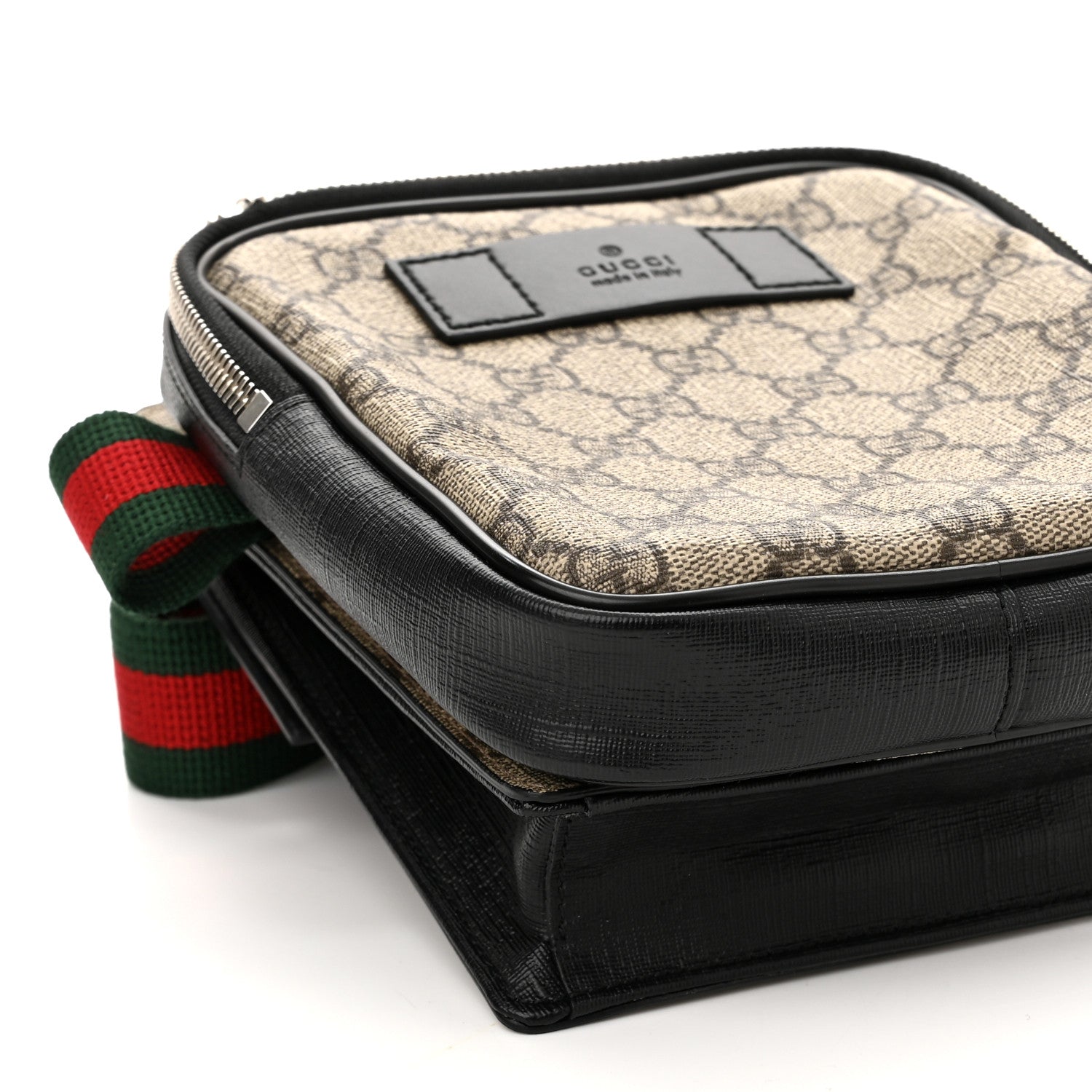 Gucci GG Supreme Monogram Web Belt Bag Black 10 of 12
