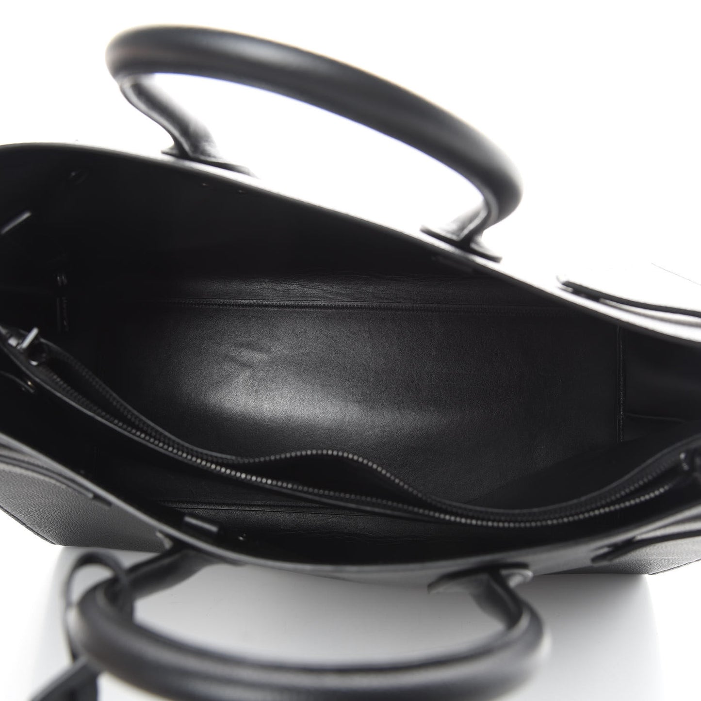 Grained Calfskin Large Sac De Jour Carryall Black