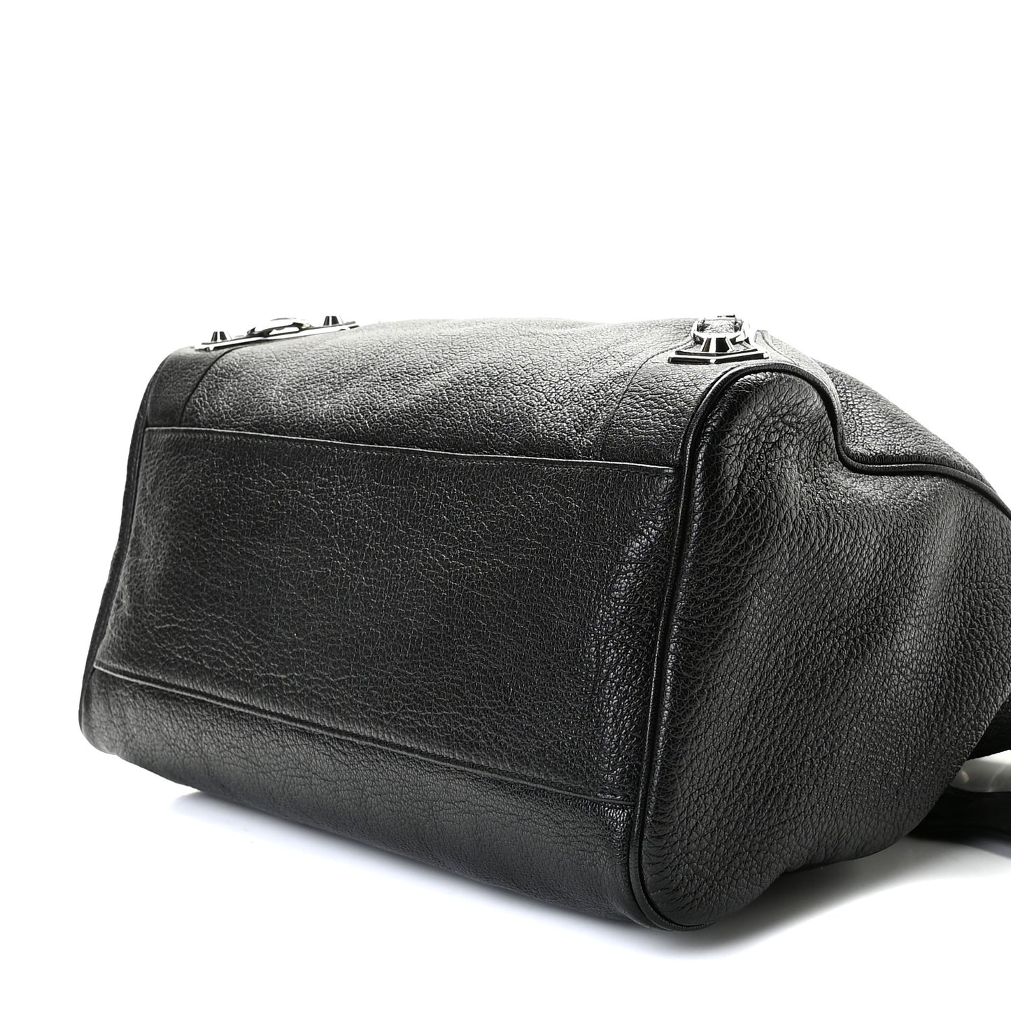Chevre Silver Metallic Edge Hardware Velo Black