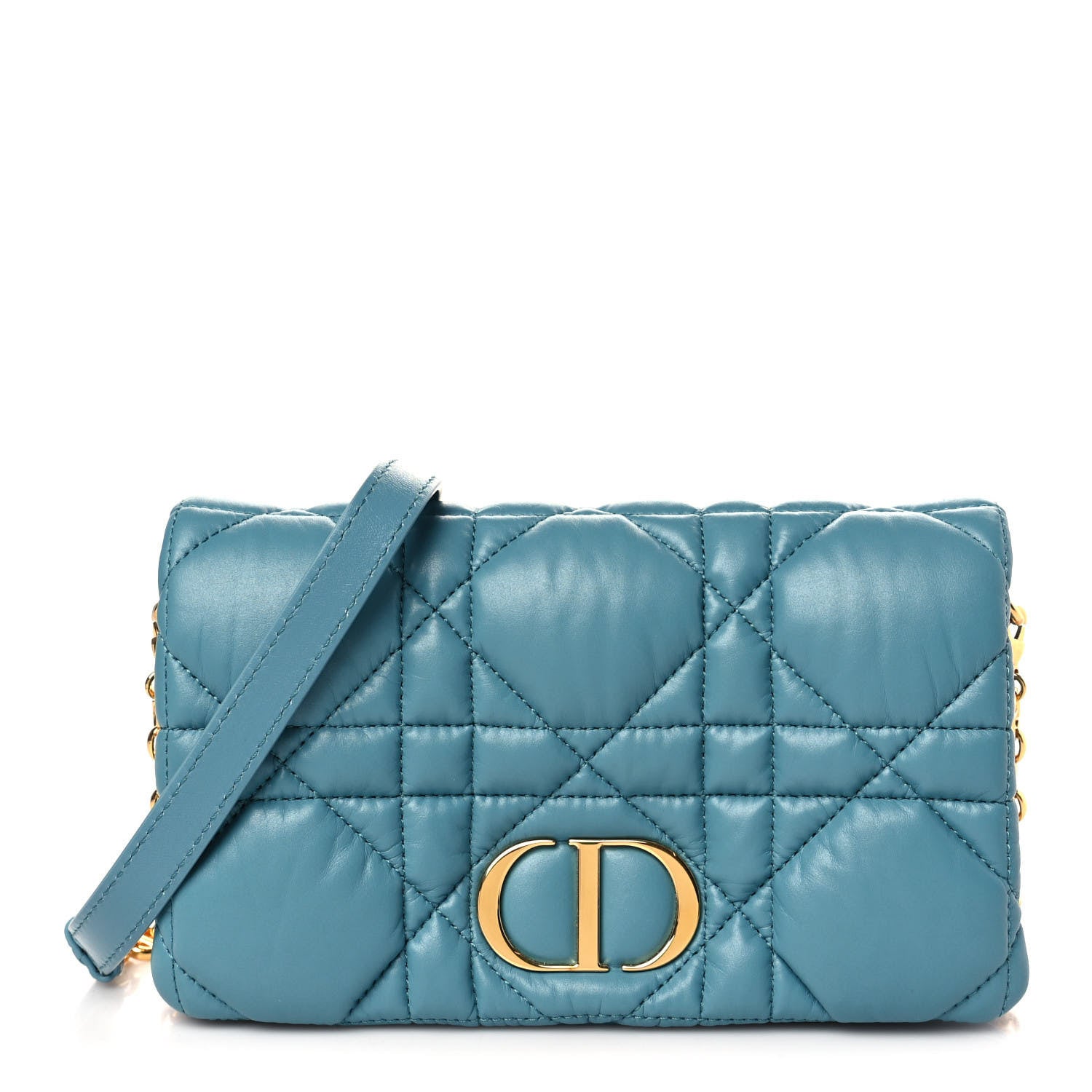 Christian Dior Calfskin Macrocannage Mini Caro Bag Horizon Blue 1 of 10