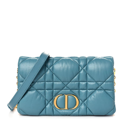 Christian Dior Calfskin Macrocannage Mini Caro Bag Horizon Blue 1 of 10