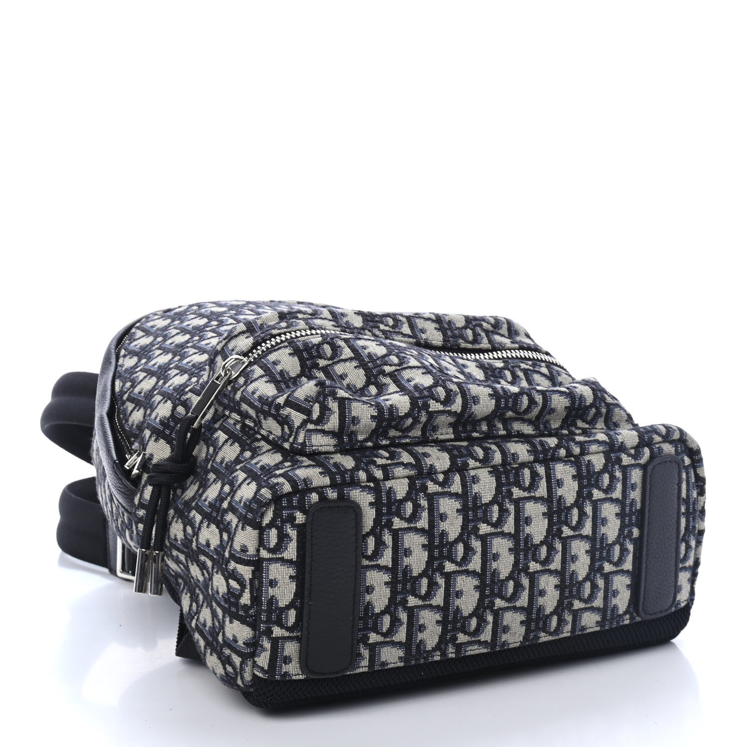 Christian Dior Oblique Calfskin Rider Backpack Beige Black 3 of 4
