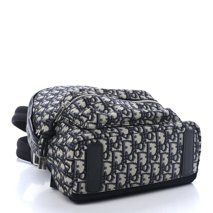 Christian Dior Oblique Calfskin Rider Backpack Beige Black 3 of 4