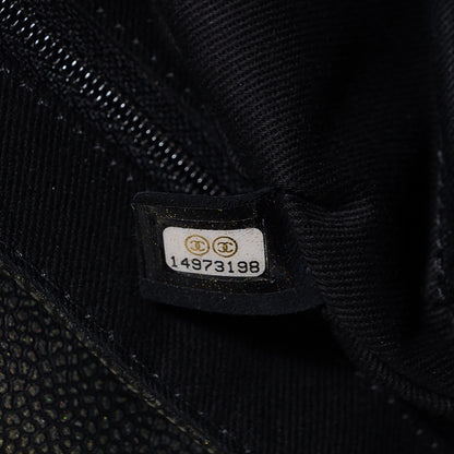 Chanel Caviar Half Moon Large Flap Dark Silver 7 of 7