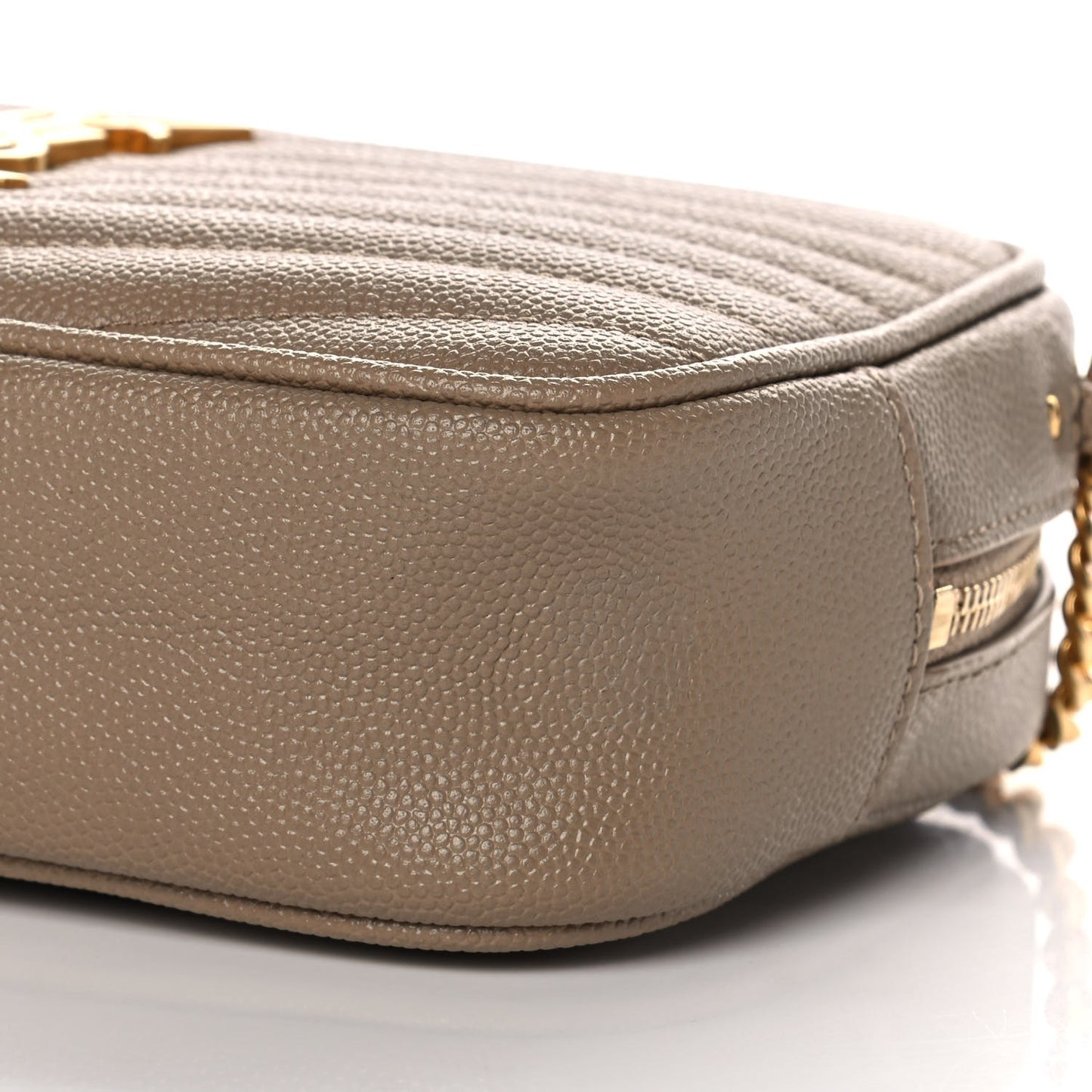 Grain De Poudre Matelasse Monogram Mini Lou Camera Bag Gold Sand