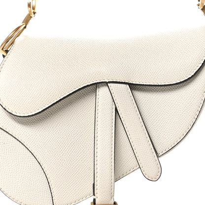 Christian Dior Grained Calfskin Mini Saddle Bag White 8 of 11