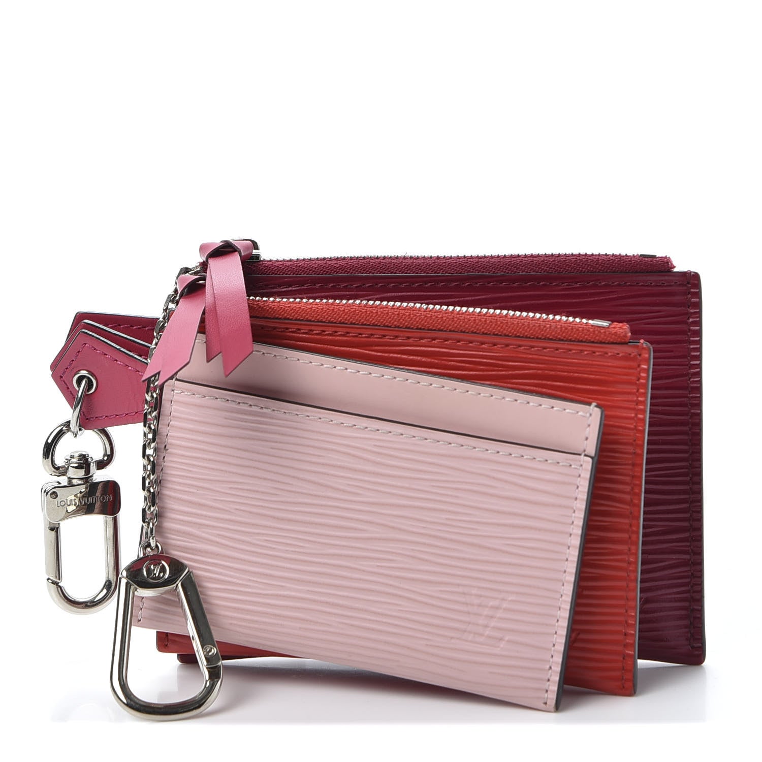 Louis Vuitton Epi Trio Card Case Wallet Rose Ballerine Rouge Fuchsia 1 of 10