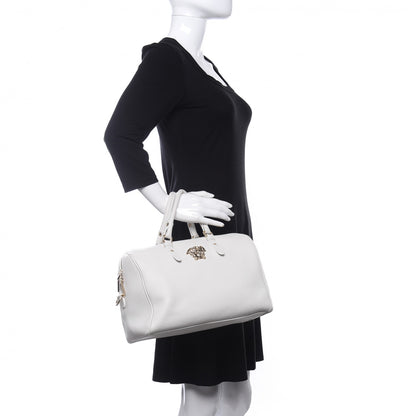 Versace Grained Calfskin Palazzo Bowler White 3 of 13
