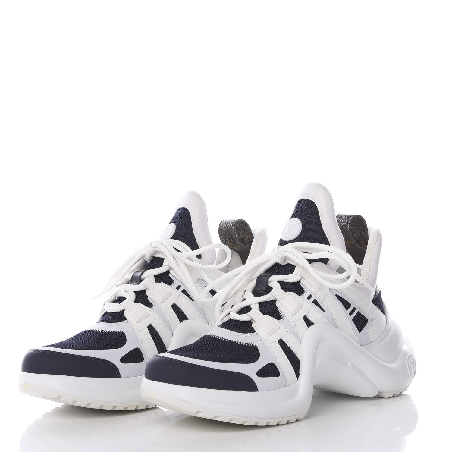 Louis Vuitton Calfskin Technical Nylon LV Archlight Sneakers 39.5 Marine 3 of 9