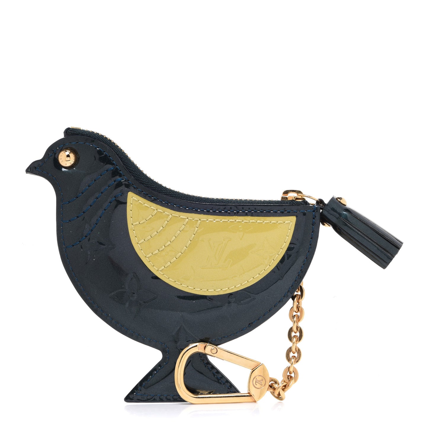 Vernis Oiseau Songbird Coin Purse Wallet Blue Nuit