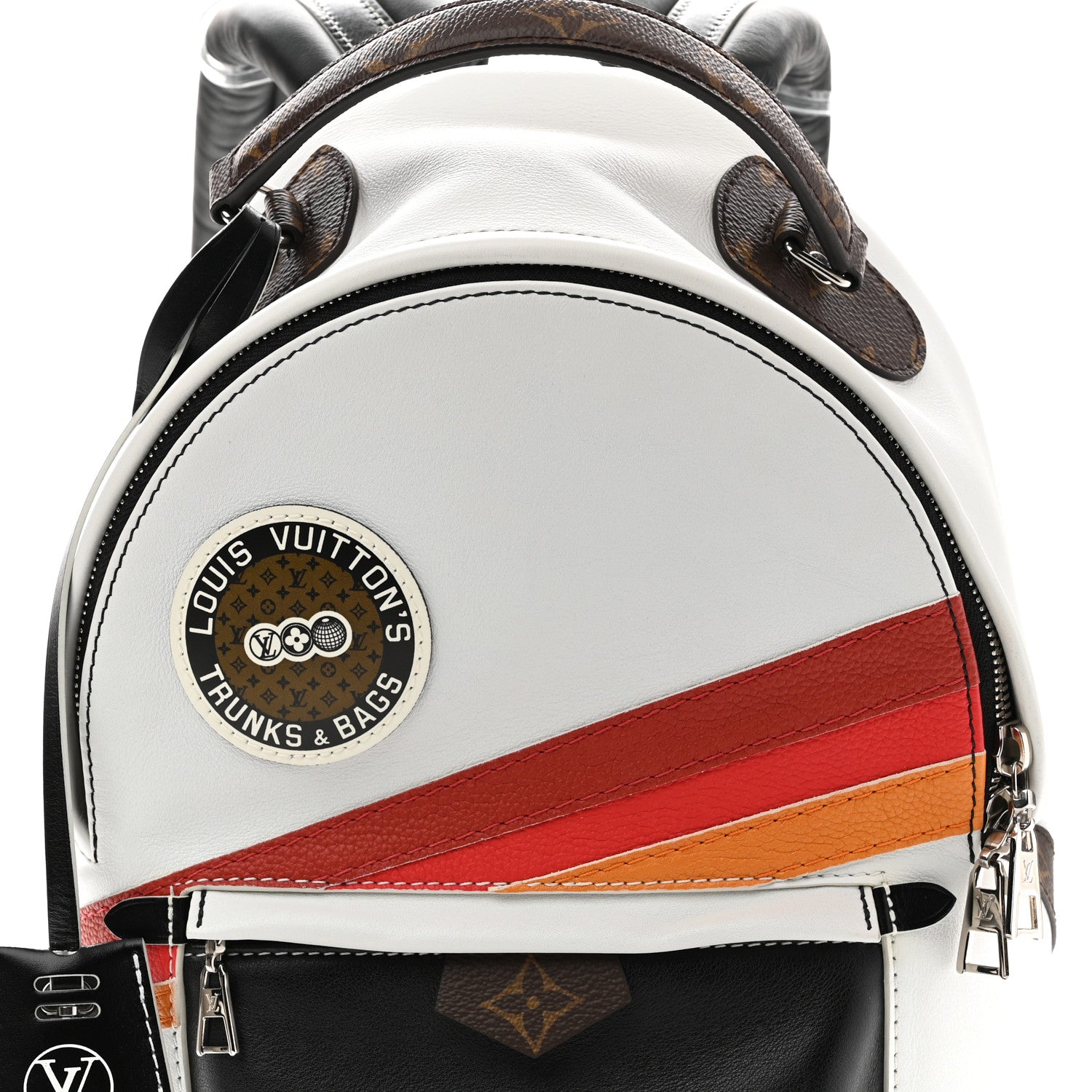 Louis Vuitton Calfskin Monogram LV Airline Palm Springs Backpack PM White
