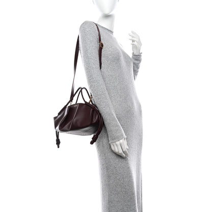 Loewe Shiny Nappa Calfskin Small Paseo Bag Burgundy 2 of 10