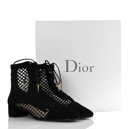 Christian Dior Suede Laminated Resille Naughtily-D 30mm Ankle Boots 40 Black 13 of 13