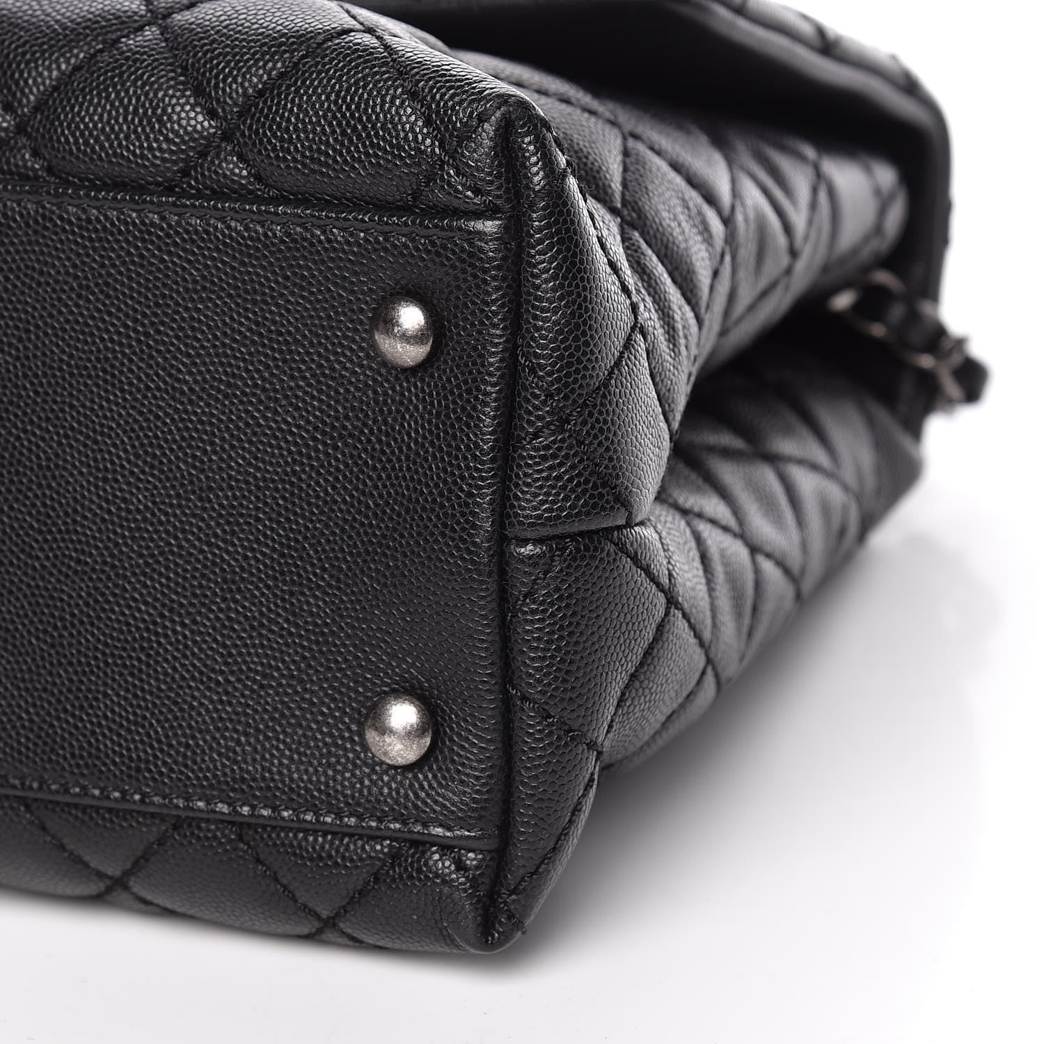 Chanel Caviar Quilted Medium Coco Handle Flap Black 9 of 13