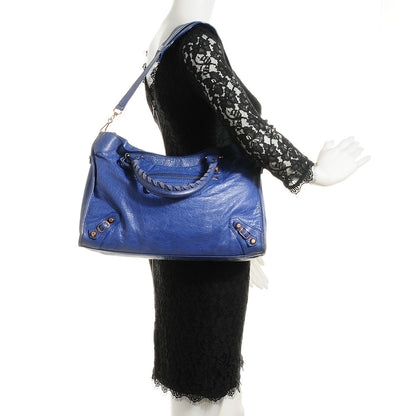 Balenciaga Agneau Giant 12 Rose Gold Hardware City City Bleut Bleu Glacier 2 of 14