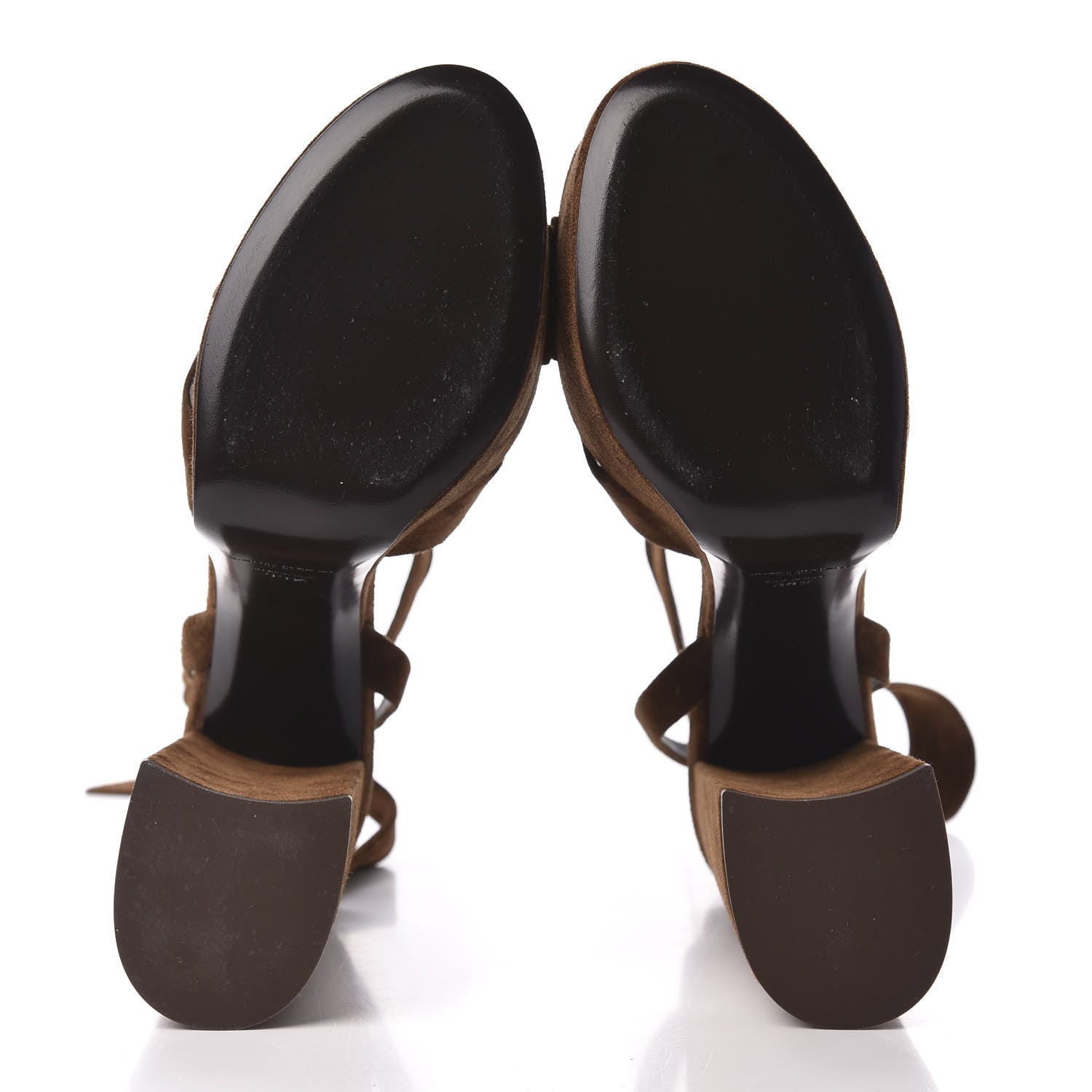 Saint Laurent Suede Bianca 125 Platform Sandals 39.5 Brown 5 of 8