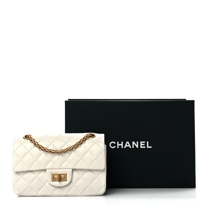 Chanel Aged Calfskin Quilted 2.55 Reissue Mini Flap White 11 of 11