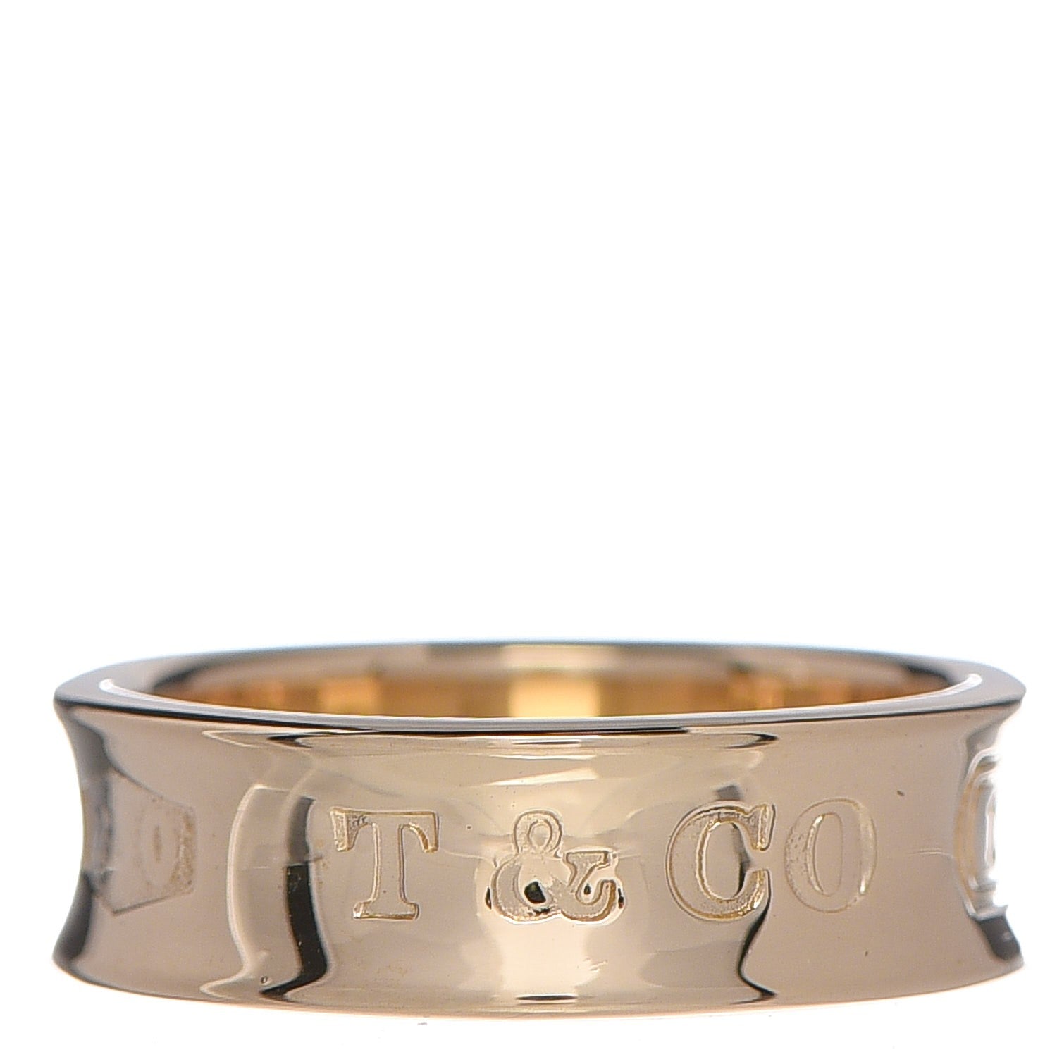Tiffany 18K Yellow Gold 1837 Band Ring 50 5.5 1 of 5