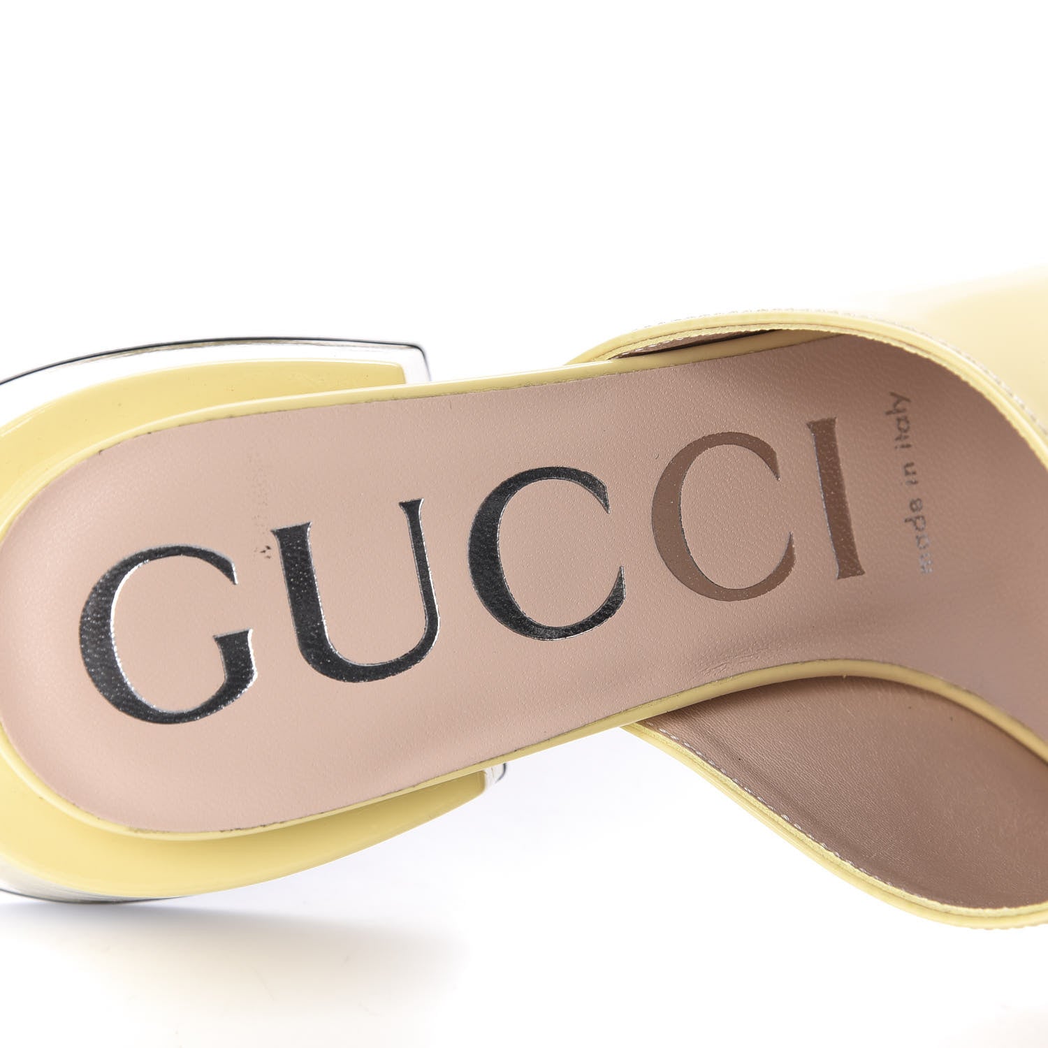 Gucci Patent Lexi Horsebit Mid-Heel Slide Sandals 36 Burro 8 of 11
