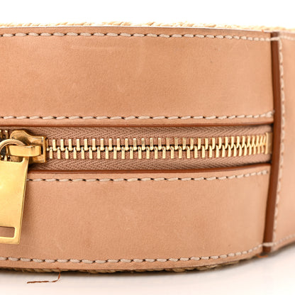 Saint Laurent Raffia Calfskin Small Mica Bag Natural Brown Gold 8 of 17