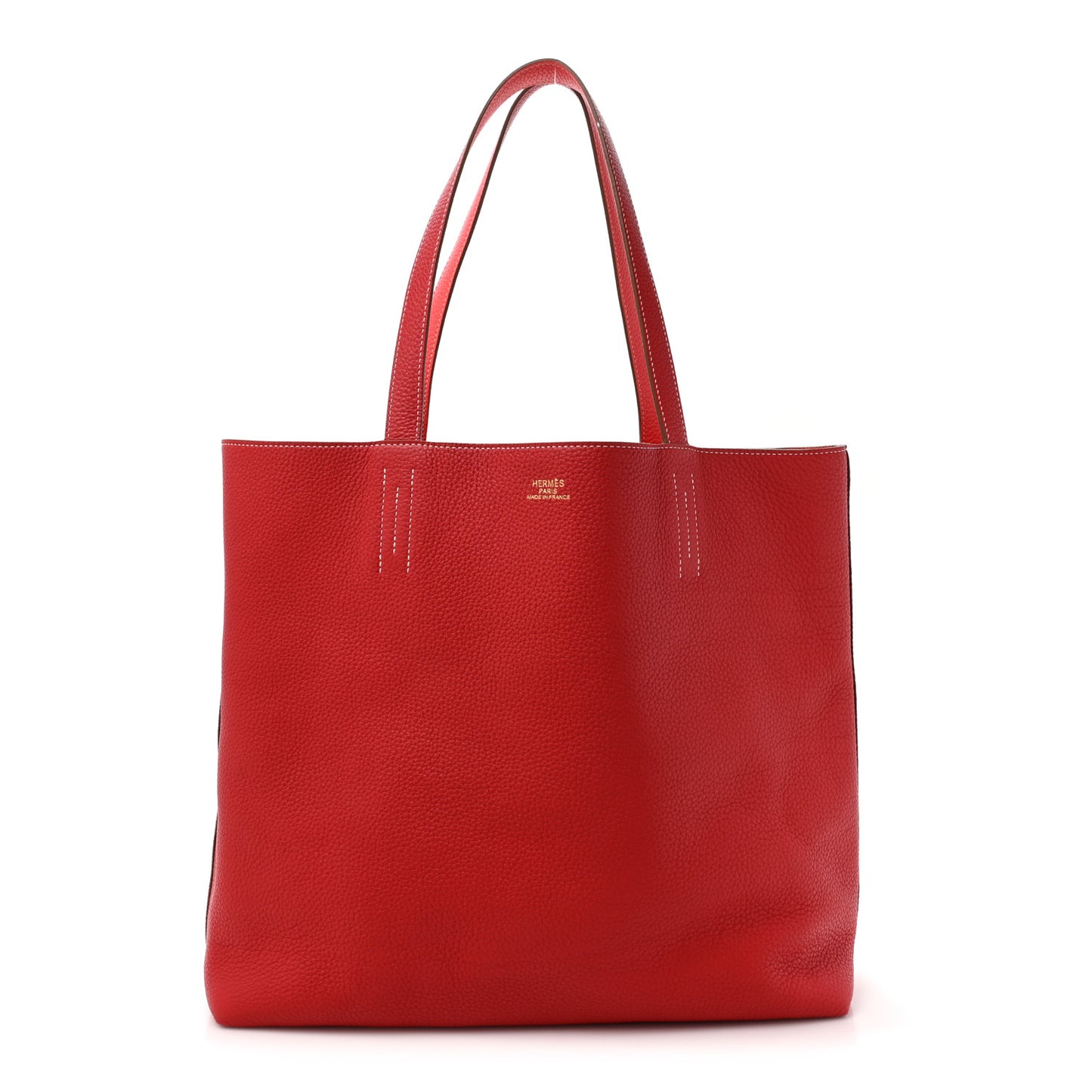 Taurillon Clemence Double Sens Reversible Tote 36 Rose Jaipur Bougainvillea