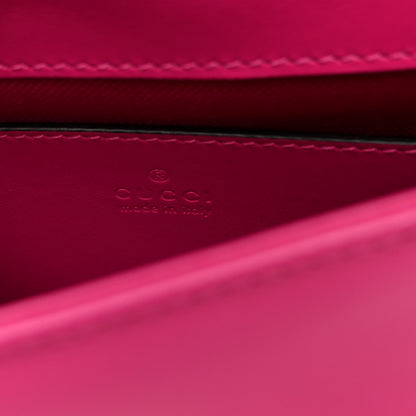 Gucci Calfskin Matelasse Monochrome Mini GG Marmont Top Handle Shoulder Bag Classic Fuxia 6 of 10