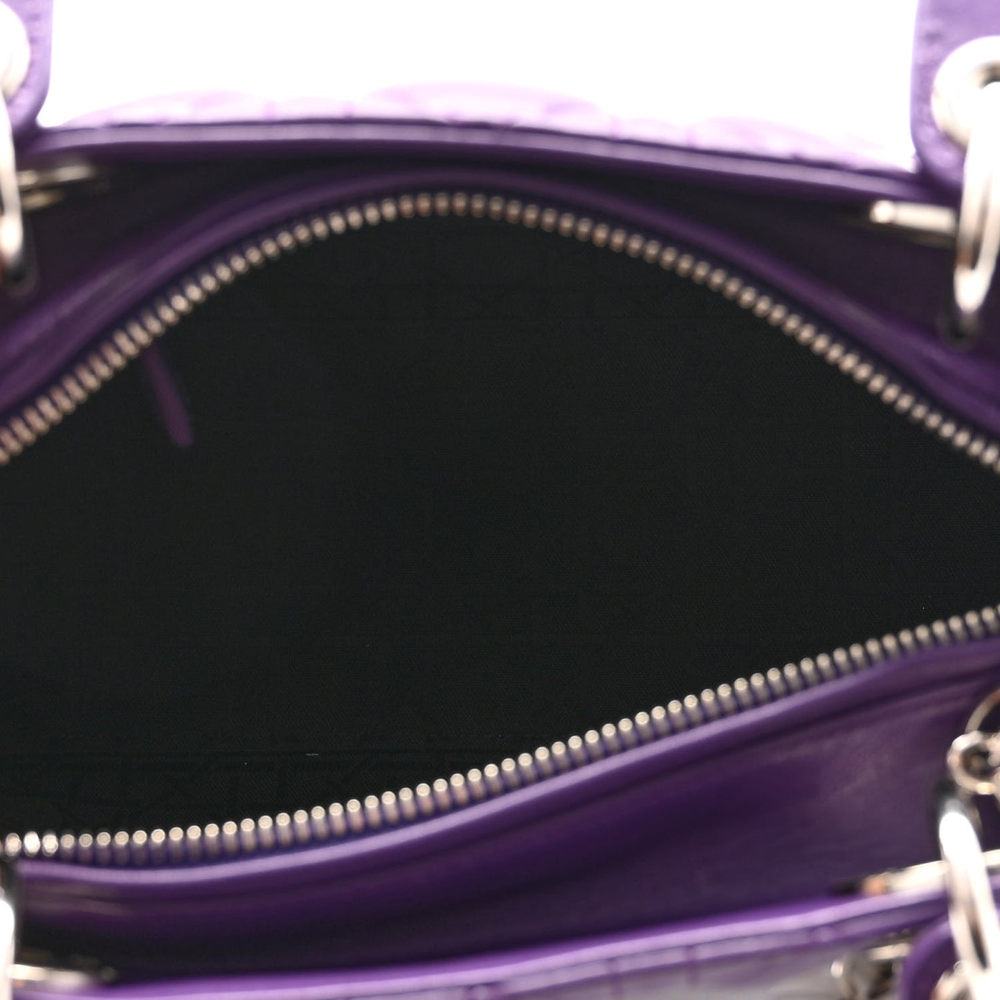 Lambskin Cannage Medium Lady Dior Purple