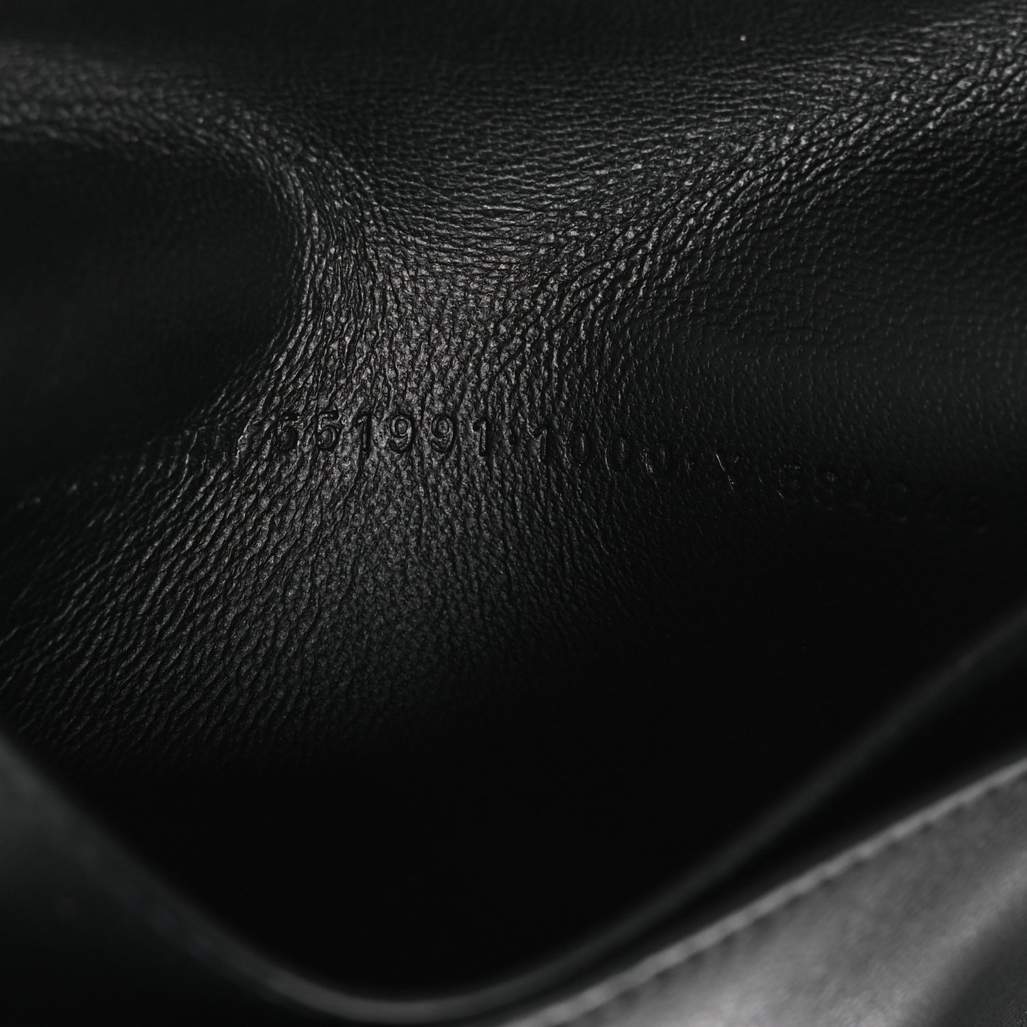 Textured Calfskin Passport Holder Black