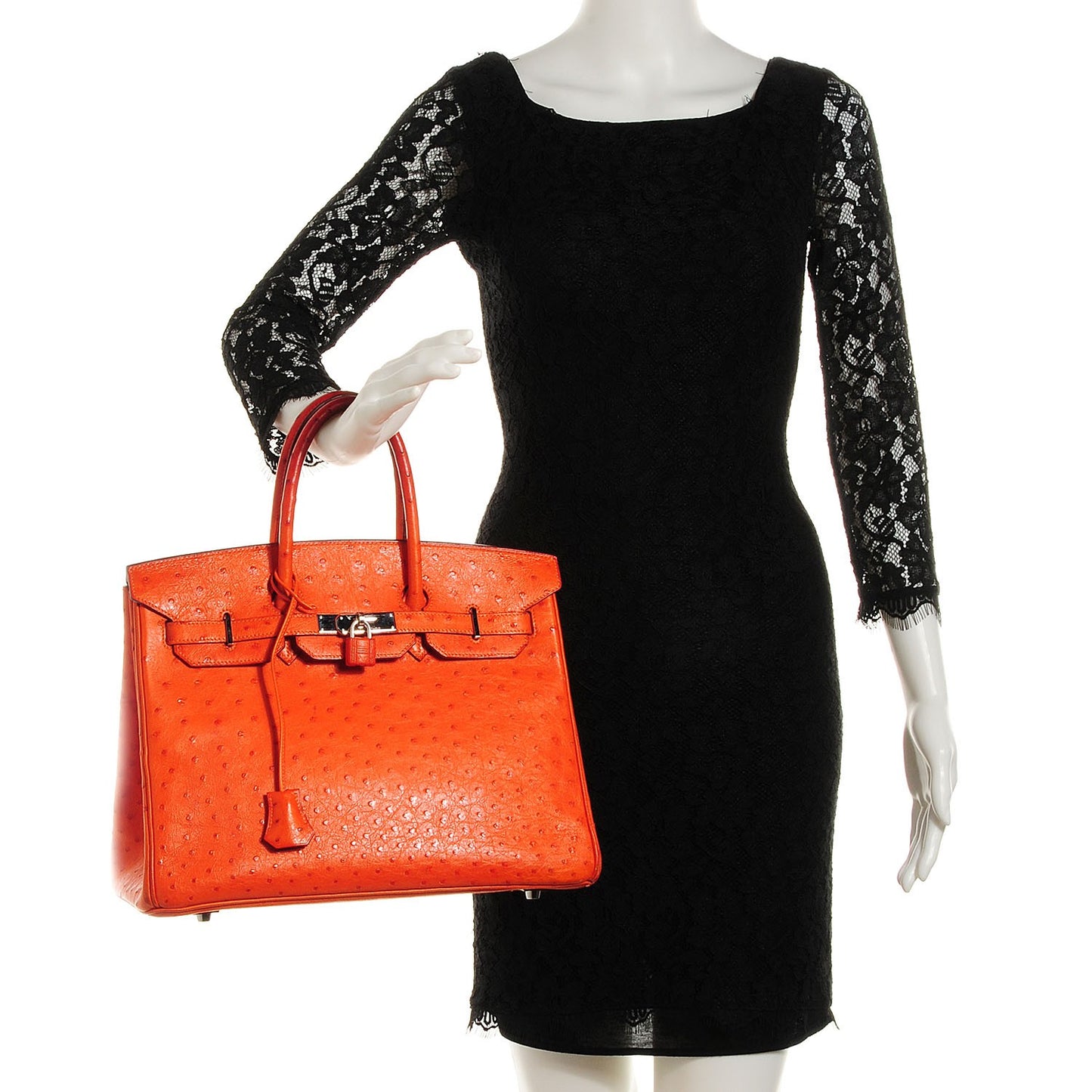 Ostrich Birkin 35 Orange