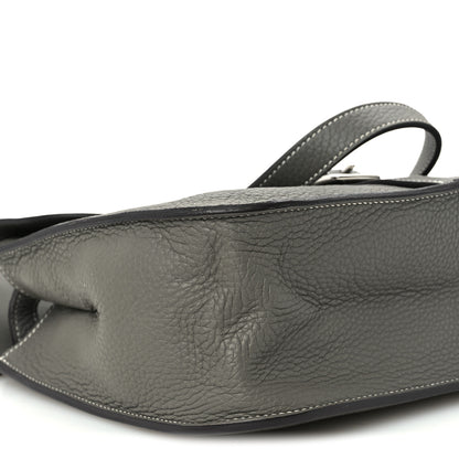 Hermes Taurillon Clemence Halzan 31 GM Gris Meyer 9 of 10