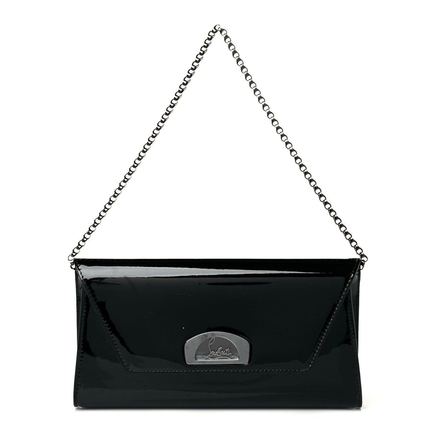 Christian Louboutin Patent Vero Dodat Clutch Black 1 of 11