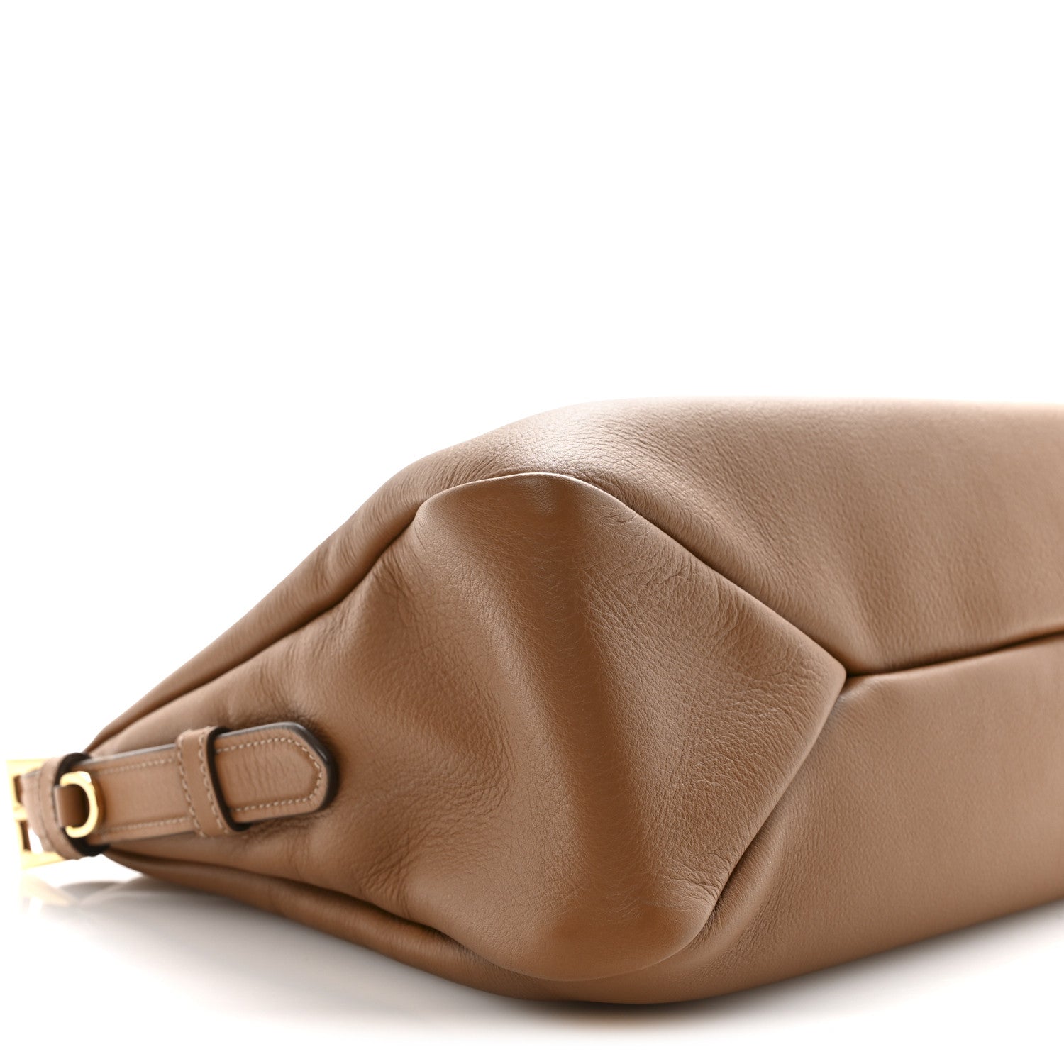 Prada Soft Calfskin Large Aimée Shoulder Bag Caramel 9 of 11