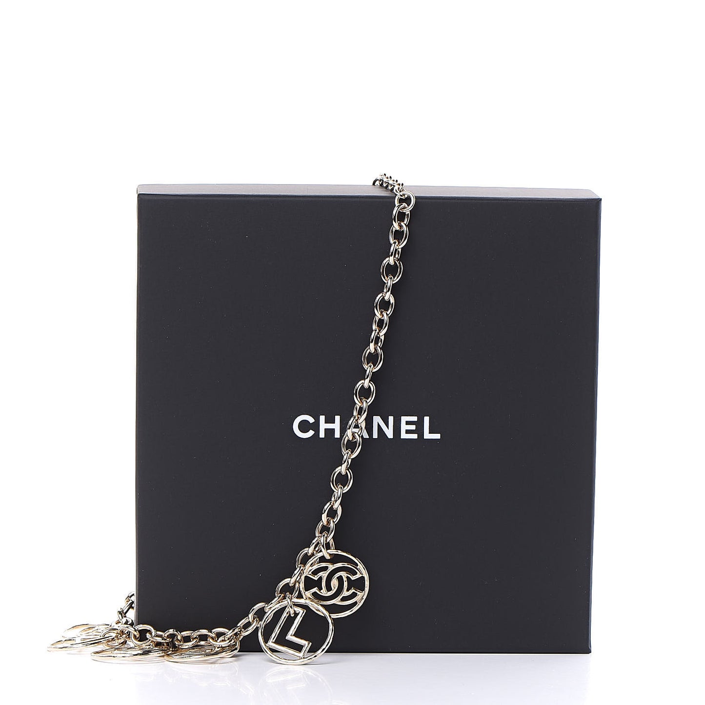Metal Hoop Cuba Logo Necklace Gold