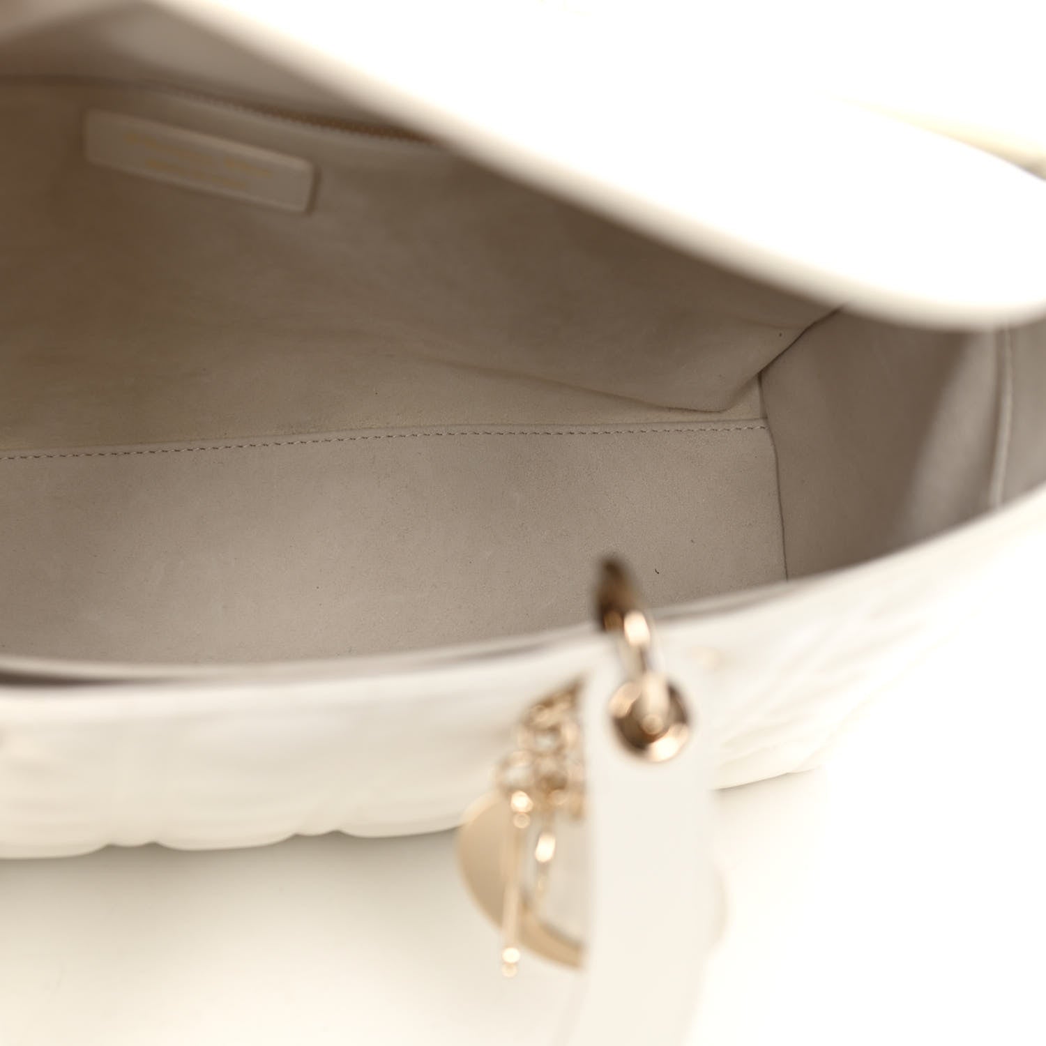 Christian Dior Lambskin Cannage Large Lady Dior White 4 of 9
