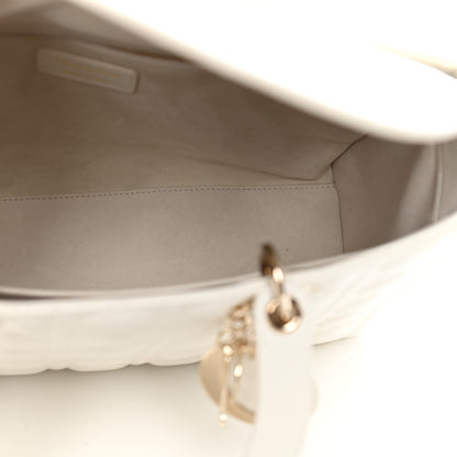 Christian Dior Lambskin Cannage Large Lady Dior White 4 of 9
