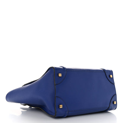 Celine Drummed Calfskin Mini Luggage Indigo 4 of 11