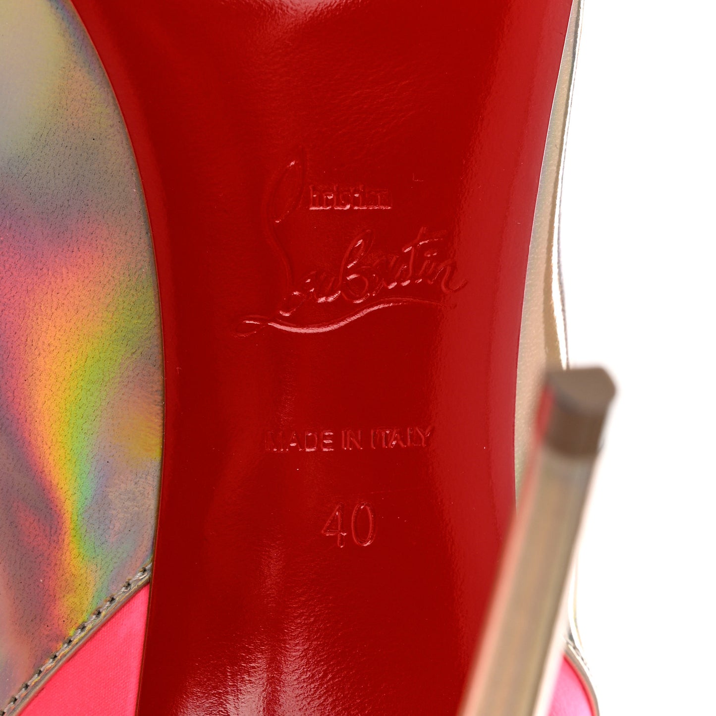 Iridescent Patent Crystal Jessie Joli Ankle Boot 40 Rose Fluorescent