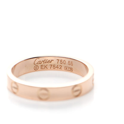 Cartier 18K Pink Gold 3.5mm LOVE Wedding Band Ring 55 7.25 4 of 4