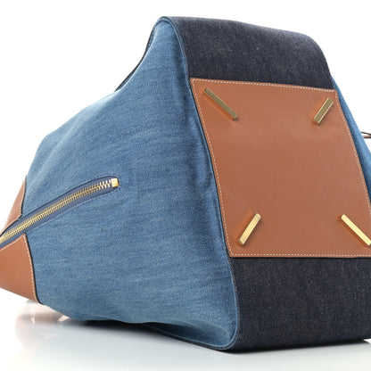Loewe Calfskin Denim Medium Hammock Shoulder Bag Multitone Tan 9 of 11
