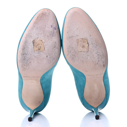 Jimmy Choo Suede Bridget 85 Pumps 39 Blue 7 of 12