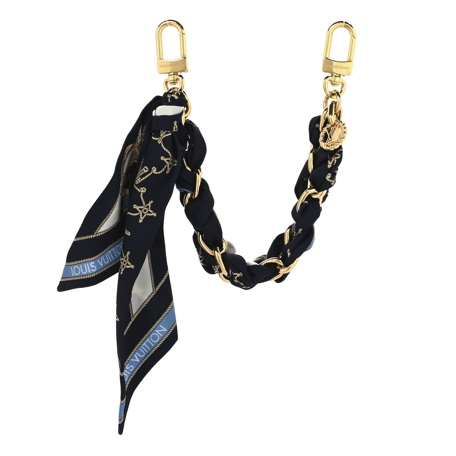 Louis Vuitton Silk Braided Bag Charm Blue Multicolor 1 of 4