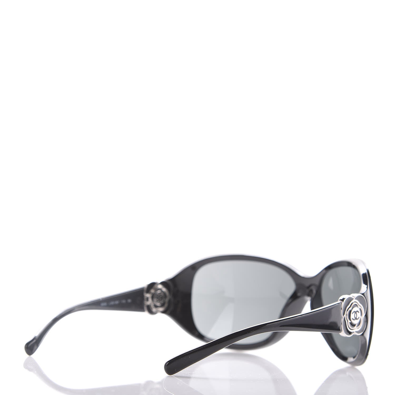 Chanel Camellia CC Sunglasses 6032 Black 3 of 8