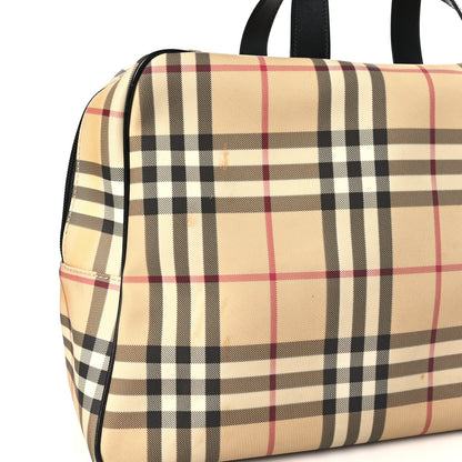 Burberry Canvas House Check Top Handle Bag 10 of 12
