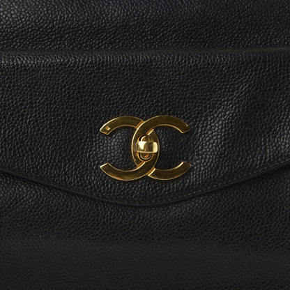 Chanel Caviar Flap Shoulder Bag Black 10 of 10