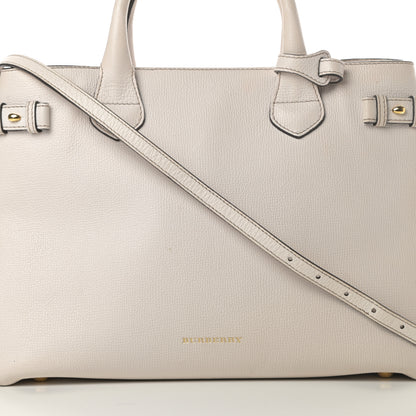 Burberry Derby Calfskin House Check Medium Banner Tote Beige 8 of 12