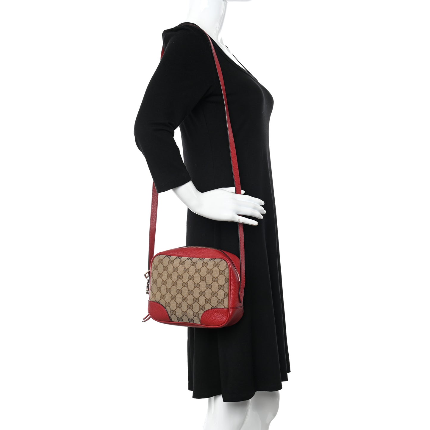 Monogram Mini Bree Messenger Bag Red