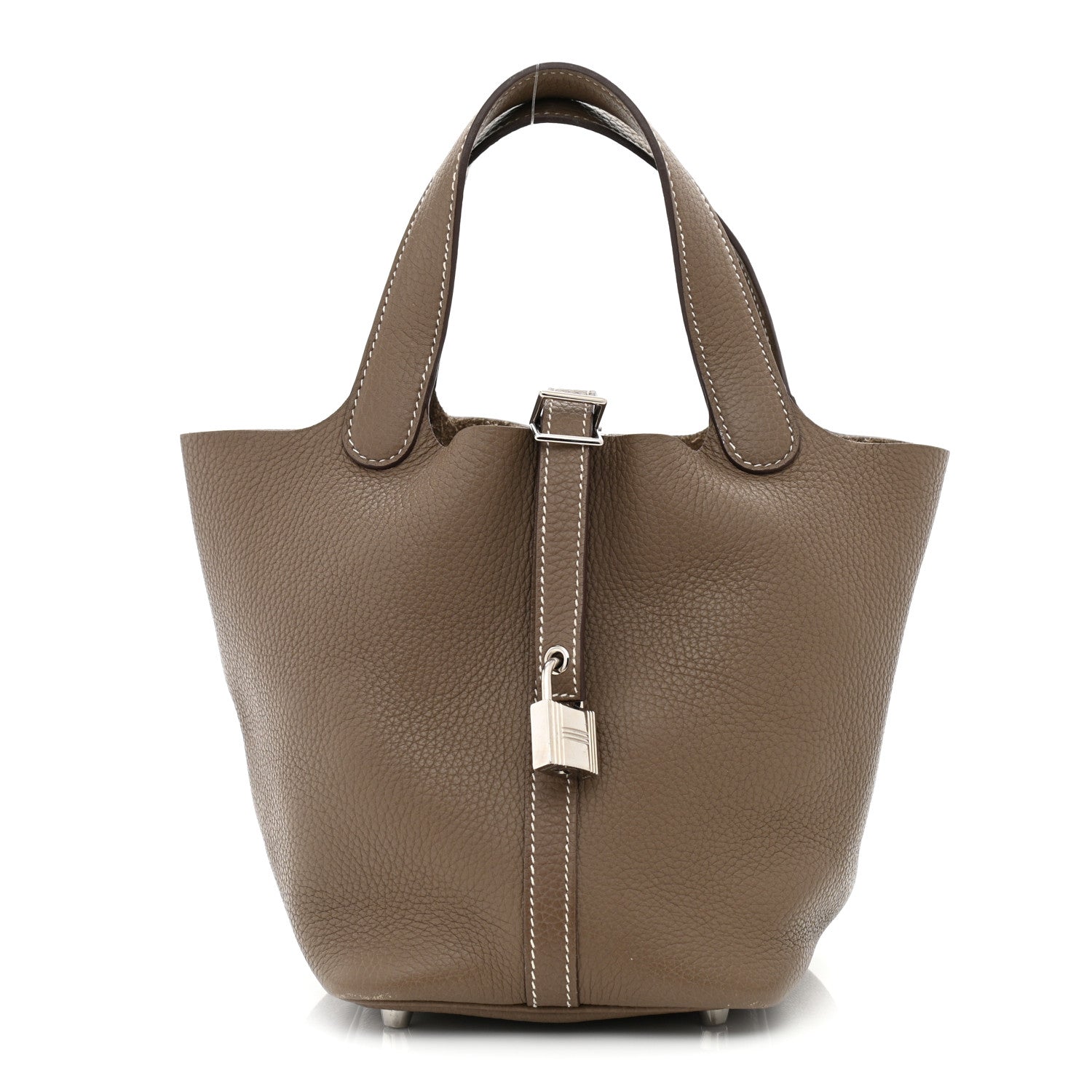 Hermes Taurillon Clemence Picotin Lock 18 PM Etoupe 1 of 11