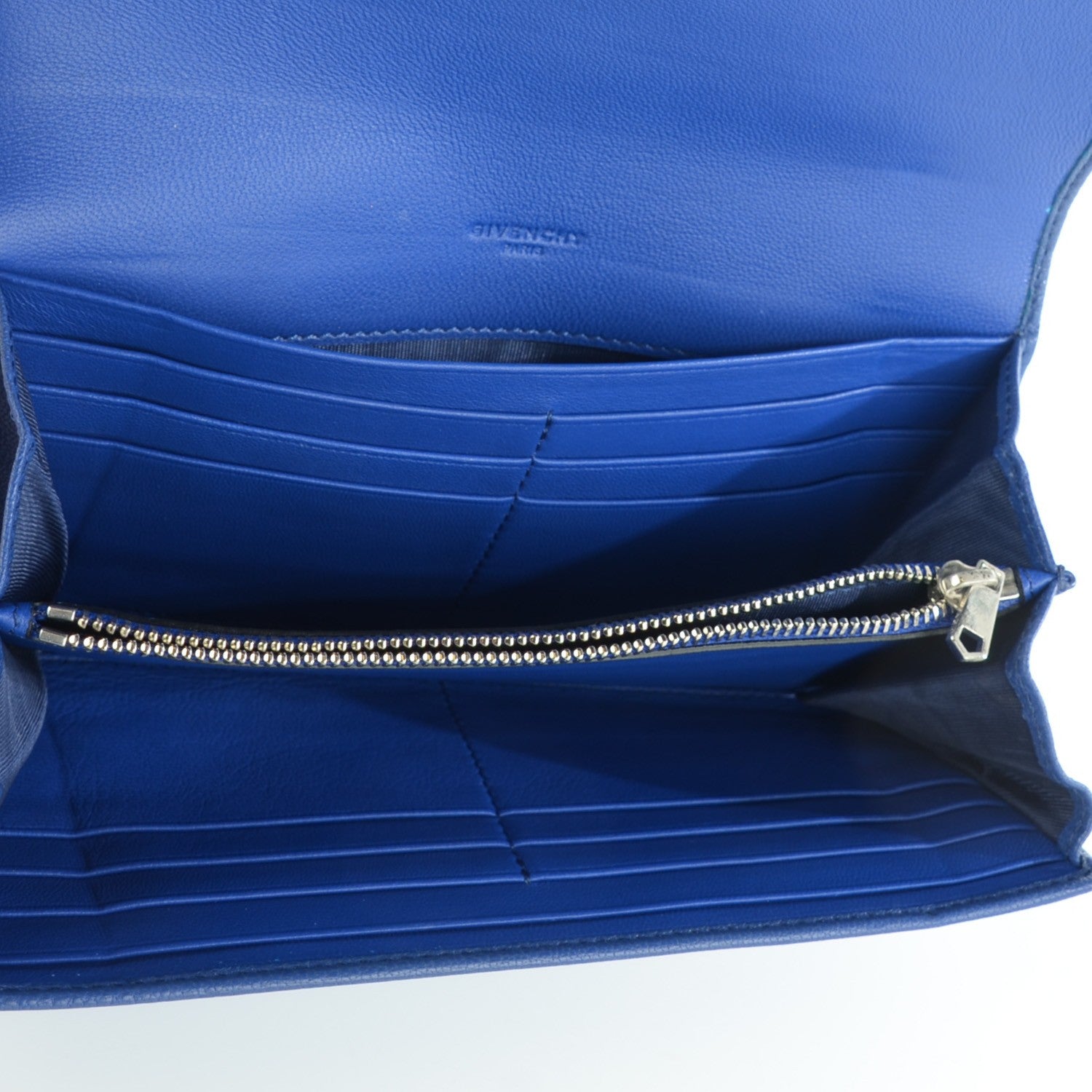 Givenchy Goatskin Pandora Flap Continental Wallet Deep Blue 8 of 8